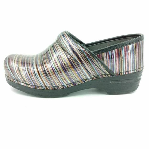 dansko multicolor clogs